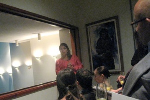 Geraldina Baca-Spross, en el palco de Prensa del Auditorium JBG.