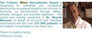 Ricardo Meneses obtuvo el Premio Humanitario Federico Alfaro.