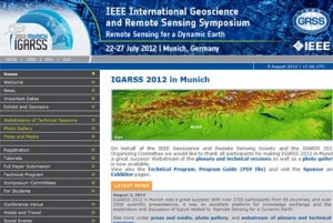 El sitio Web del International Geoscience and Remote Sensing Symposium, se halla en http://www.igarss2012.org/.