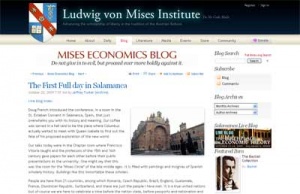 La participación del padre Angel Roncero, en Salamanca: cuna de la teoría económica fue reportada en blog.mises.org.